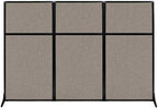 Versare Workstation Partition | Portable Wall Divider | Modern Office Cubicle | Free Standing Privacy Screen | Flexible Work Space | 99" x 70" Warm Pebble Fabric Panels