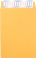 JAM PAPER 6 1/2 x 9 1/2 Open End Envelopes with Peel and Seal Closure - Brown Kraft Manila - Bulk 500/Box