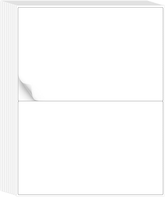 L LIKED 30 Sheets 5.5 x 8.5 Inches Shipping Address Labels for Laser/Ink Jet Printer - 30 Sheets