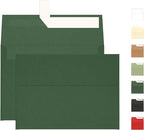 100 Pack Dark Green Envelopes 5x7, Goefun A7 Self Seal Printable Envelopes for Invitation, Photos, Bridal Shower, Wedding, 5.25 x 7.25 in, 120GSM