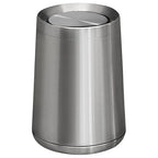 2.6Gallen Brushed Nickel Bathroom Trash Can with Lid, Stainless Steel Garbage Can with Flipping Lid,for Bathroom, Kitchen,Living Room,Bedroom,Hotel (Silver)