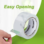 KAMOTA Packing Tape, 36 Rolls Heavy Duty Clear Packaging Tape for Shipping Packaging Moving Sealing, 1.88 inches Wide, 65 Yards Per Roll, Total 2340 Yards with 4 Dispensers