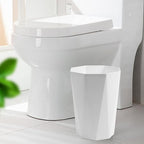 12L Trash Can Wastebasket Plastic Trash Bin Garbage Container Rubbish Can Paper Basket Office Organizer for Bedroom Home Office, 6 White