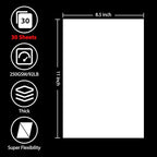 OcePor 30 Sheets White Cardstock 8.5” x 11”, 92lb/250gsm Card Stock, Thick Card Stock Paper, Heavy Cardstock Paper for Printer, Resume, Scrapbooks, Art, Crafts, Business Cards