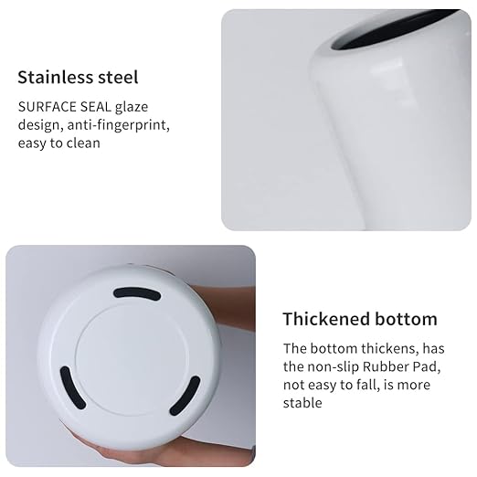 White Open Top Trash can,10L/2.6GAL, Wastebasket Bin,Garbage Can for Bathroom,Living Room,Office,Kitchen,Bedroom,Hotel (White)