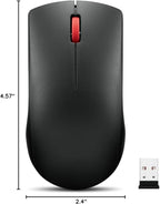Lenovo Wireless Mouse (WL150) - 2.4G Nano USB-A Ambidextrous Ergonomic Mouse – 3-Million Clicks, 1,000 DPI – Portable Compact Cordless Design - Computer & Laptop Accessories