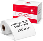 Phomemo Multi-Purpose Square Self-Adhesive Label for Phomemo M220/M250/M260/M221/M200/M421 Label Printer 2.75" x 3.14"(70x80mm), 100 Pcs/Roll Black on White