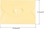 PATIKIL Gift Card Envelopes, 12 Pack Heart Shaped Clasp Small Gift Cards Holder Mini Envelope for Birthdays Weddings, Beige