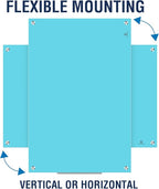 TSJ OFFICE Glass Dry-Erase Board - 36 x 24 Inches Wall Mounted Magnetic Whiteboard, Large Frameless Glass White Board for Office, Home & School, Blue