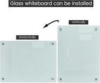 Magnetic Glass White Board 72"X36" Premium Tempered Dry Erase Boards Wall Mounted Frameless Whiteboard Message Writing Boards (White)