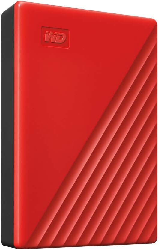 WD 4TB My Passport, Portable External Hard Drive, Red, backup software with defense against ransomware, and password protection, USB 3.1/USB 3.0 compatible - WDBPKJ0040BRD-WESN