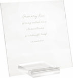 russell+hazel Acrylic Memo Tablet, Dry Erase Board and Marker, Clear 12” x 6” x 11.5” (31384)