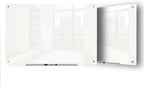 J&J worldwide Glass Dry Erase Board 23 x 35, Whiteboard Magnetic, Large Frameless White Boards for Walls, Includes Magnets, Marker Tray, Eraser for Office, Home, School