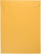 JAM PAPER 11 1/2 x 14 1/2 Open End Catalog Commercial Envelopes - Brown Kraft Manila - Bulk 500/Box
