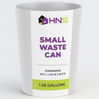 HOLDN’ STORAGE Small Trash Can - 1.58 Gallon Open Top Waste Bin, Compact Waste Can Perfect for Bathroom, Kitchen, Office, Dorm - Durable Garbage Can - Glossy White