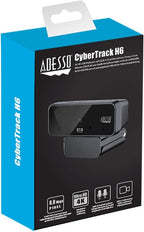 Adesso Cybertrack H6 4K Ultra HD USB Webcam with Built-in Dual Microphone & Privacy Shutter Cover, Black
