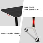 Conference Room Table with Flip-Top Design for Dynamic Meetings, Business Table Computer Desk with Heavy-Duty Frame,Foldable Seminar Meeting Tables for Home Office (2, F, 55.1IN)