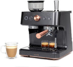 Café Bellissimo Semi Automatic Espresso Machine + Milk Frother | WiFi Connected| Built-In Bean Grinder, 15-Bar Pump & 95-Ounce Water Reservoir | Matte Black, C7CESAS3RD3