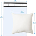Large Poly Mailers 19x24 Inch 100 Pack, Shipping Bags for Clothing with Self-Sealing Tear-Resistant, Waterproof Poly Bags, Mailing Envelopes for Small Business (White)