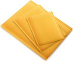 50 Pieces Metallic Padded Bubble Mailers Shipping Mailers Poly Mailers Foil Glitter Padded Envelopes Adhesive Seal Closure Envelopes Shipping Bags for Mailing Packing (Yellow, Simple Style)