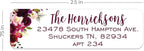 Fall Floral Rolled Address Labels / 250 Personalized Return Address Labels/Designer Address Stickers in Elegant Plastic Dispenser