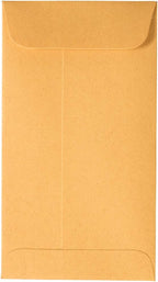 JAM PAPER #6 Coin Business Envelopes with Peel and Seal Closure - 3 3/8 x 6 - Brown Kraft Manila - Bulk 500/Carton
