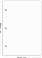 (3-Pack) A5 Filler Paper, 3 Hole Planner Refills, Organizer, Loose-leaf Binder Paper, Total 300 Sheets/600 Pages, 100gsm, Blank, White Paper, 5.8 x 8.2 Inch, 3 Hole Filler Paper, Mini Binder Refills