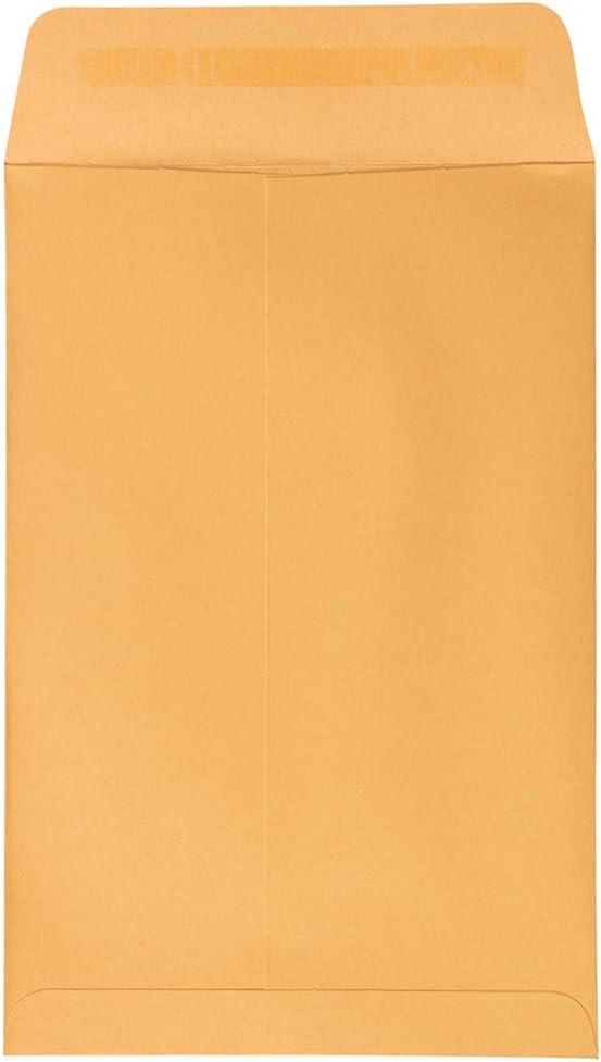 JAM PAPER 6 x 9 Open End Catalog Envelopes with Peel and Seal Closure - Brown Kraft Manila - Bulk 500/Carton