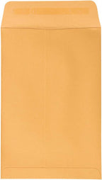JAM PAPER 6 x 9 Open End Catalog Envelopes with Peel and Seal Closure - Brown Kraft Manila - 100/Pack