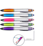 MiSiBao Stylus Pens for Touch Screens, Medium Point Pens with Crystals for Women and Kids Black Ink Pen with Stylus Ballpoint Pens with Comfort Grip for The Ipad（5 Count+3 Refills）