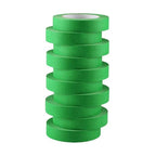 Lichamp 10 Pack Green Painters Tape 1 inch, Medium Adhesive Green Masking Tape Bulk Multi Pack, 1 inch x 55 Yards x 10 Rolls (550 Total Yards)