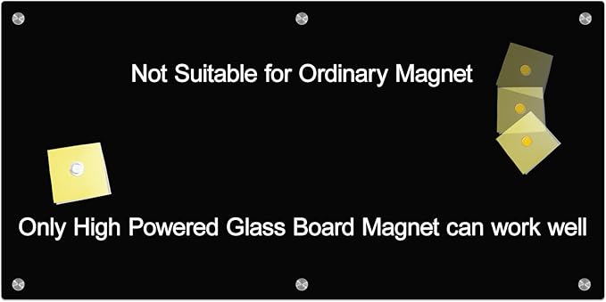 J&J worldwide Black Glass Whiteboard Magnetic Dry Erase Board 6' x 3', Large Frameless Glass White Board Wall Mounting for Office, Home, School, Includes Magnets, Marker Tray, Eraser