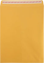 JAM PAPER 12 x 15 1/2 Open End Catalog Recycled Envelopes with Peel and Seal Closure - Brown Kraft - Bulk 250/Box