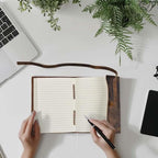 LEATHER VILLAGE Vintage Leather Journal A4 - Brown | 240 Lined Pages | Rustic Notebook for Travel, Office & Personal Use | Handmade College Ruled Diary for Men & Women