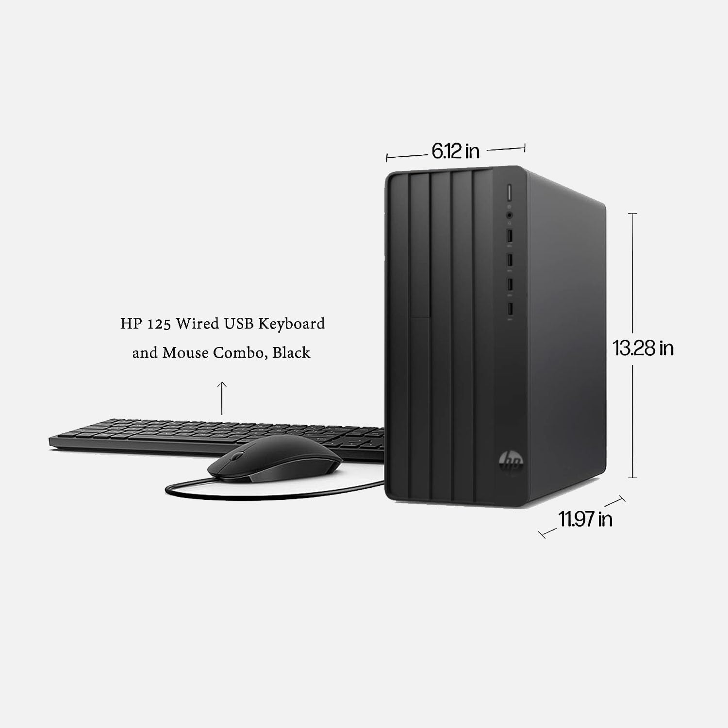 HP Pro Tower 290 G9 Business Desktop, 13th Gen Intel 4-Core Processor (Beats Core i7-9700), 16GB RAM, 1TB PCIe SSD, 2-Monitor Support 4K, HDMI, VGA, Wi-Fi, Windows 11 Pro, Black