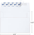 ValBox A4 Photo Envelopes 100 Qty 4 x 6 White Kraft Paper Envelopes Self Seal for 4x6 Cards, Photos, Weddings, Invitations, Baby Shower, 4.25 x 6.25 Inches (A4)