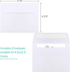 70 Packs Invitation Envelopes, A2 Envelopes White, Postcard Envelopes, Envelopes for 4.5x5.5 Cards, Envelopes for Invitations, Envelopes Self Seal for Photos RSVP, Greeting Cards