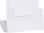 50 Packs 5x7 Envelopes,White A7 Envelopes,5x7 Envelopes for Invitations,Envelopes Self Seal for Weddings,Greeting Cards, Mailing, Invitations, Photos, Postcards，Printable Invitation Envelopes