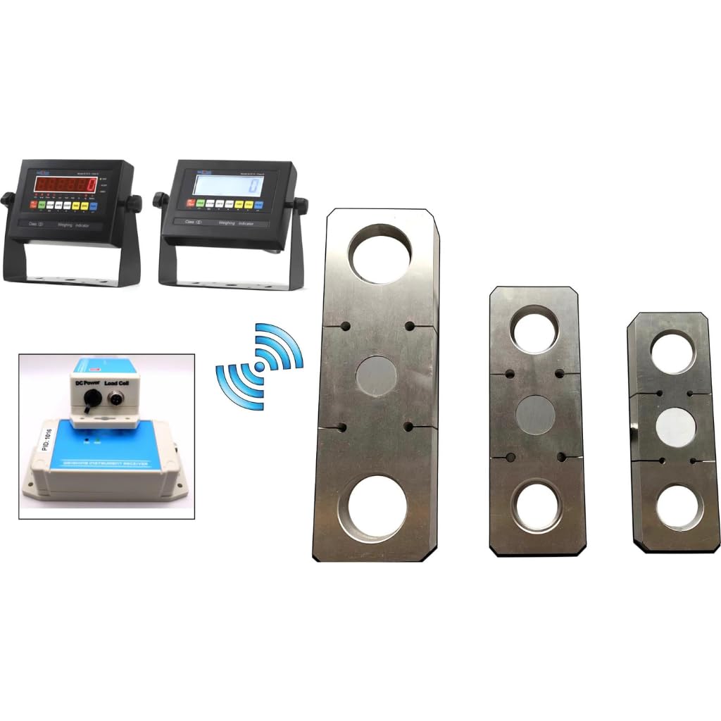 Liberty LS-927-W Wireless Tension Link Scale, Industrial Hanging Electronic Crane Scale, Heavy-Duty Weigh Load Cell | 50,000 lb x 20 lb LCD