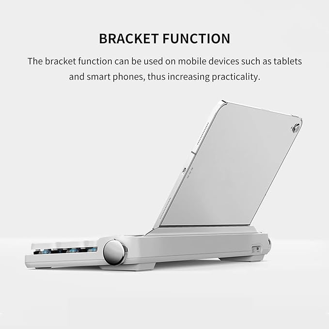 ACTTO B705 Retro Typewriter Keyboard Bluetooth,Vintage Mechanical Keyboard with Tablet Stand,LED Backlight 100 Keys Gaming Keyboard for Windows/macos/iOS/Android,Blue Switch (White)