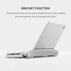 ACTTO B705 Retro Typewriter Keyboard Bluetooth,Vintage Mechanical Keyboard with Tablet Stand,LED Backlight 100 Keys Gaming Keyboard for Windows/macos/iOS/Android,Blue Switch (White)