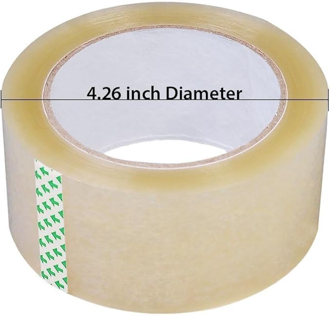 18ROLLS 1.88" X 60 Yards Clear Packing Shipping Storage Box Sealing Packaging Tape APL1268, 18 Rolls
