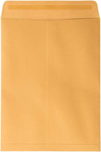 JAM PAPER 9 x 12 Open End Catalog Premium Envelopes with Peel and Seal Closure - Brown Kraft Manila - 100/Pack