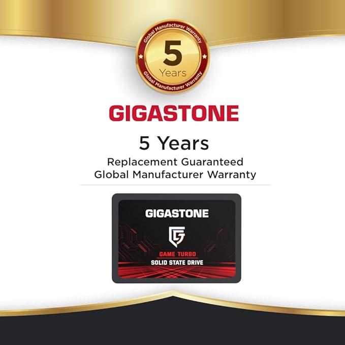 Gigastone SATA SSD 256GB 2.5 inch SSD 520MB/s Upgrade Laptop PC Memory and Storage PS4 HDD Replacement 2.5" Internal Solid State Hard Drives SATA III SLC Cache 3D NAND Game Turbo Performance