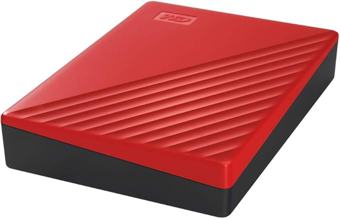 WD 4TB My Passport, Portable External Hard Drive, Red, backup software with defense against ransomware, and password protection, USB 3.1/USB 3.0 compatible - WDBPKJ0040BRD-WESN