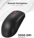 Lenovo Wireless Mouse (WL150) - 2.4G Nano USB-A Ambidextrous Ergonomic Mouse – 3-Million Clicks, 1,000 DPI – Portable Compact Cordless Design - Computer & Laptop Accessories