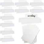 100 Pieces 2 Inch Insertable Self-Adhesive Tabs with Printable Inserts with File Folder Labels Clear Planner Tabs Stick on File Tabs Self Adhesive for Book Page