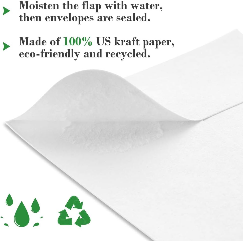 ValBox #1 Coin Envelopes 500Pcs/Box 2.25 x 3.5 Small Parts Envelope with Gummed Flap for Home, Garden or Office Use, White Kraft Seed Envelopes