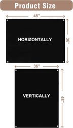 Magnetic Glass Whiteboard，48"x36" Wall Mounted Frameless Dry Erase Board for Office, Home & School Black