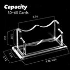 2 Packs Acrylic Business Card Holders for Desk, Horizontal Clear Business Name Card Display Stand, Desk Accessory Business Name Card Organizer (Horizontal, 1-Slot)